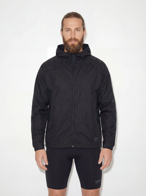 Men's Black Windbreaker Jacket