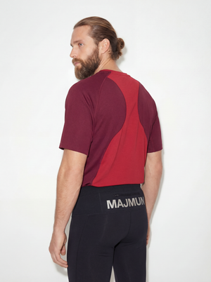 Men's Red Short Sleeve Athletic Top