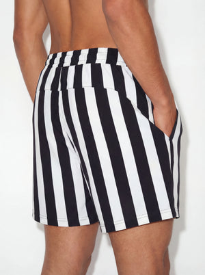 Men's Striped Athletic Shorts 7 Inch