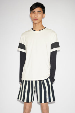 Men's Striped Athletic Shorts 7 Inch