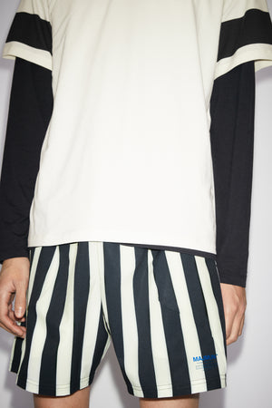 Men's Striped Athletic Shorts 7 Inch