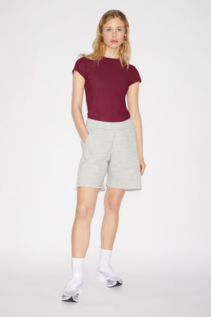 Grey Melange Athletic Shorts