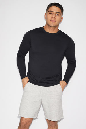 Grey Melange Athletic Shorts